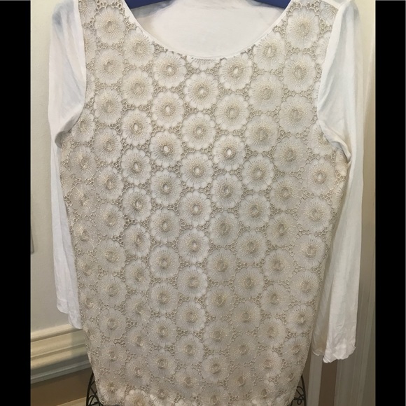 J.Crew with elegant gold pattern top - Picture 4 of 8